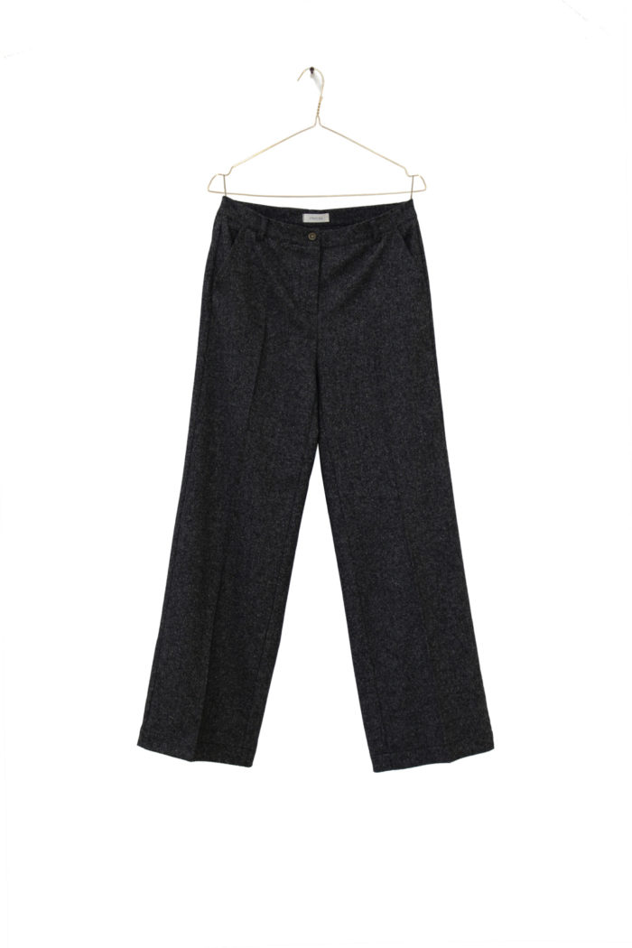 pantalone straight lana seta