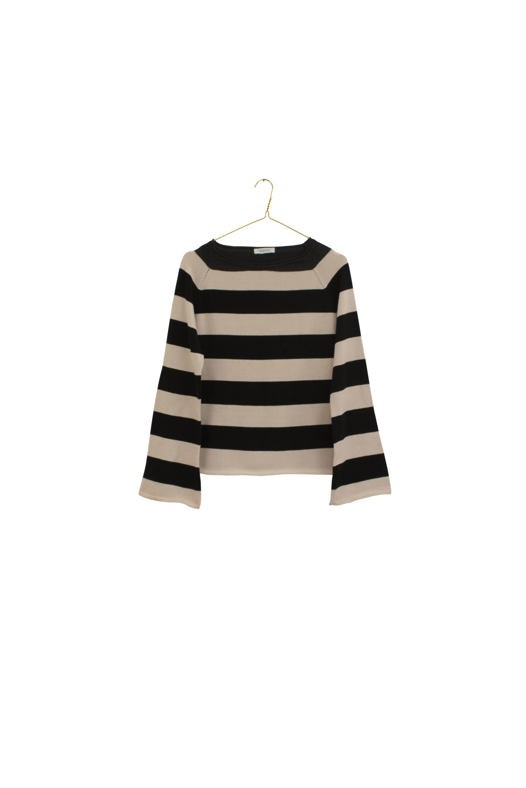 maglia rigata in cotone cashmere