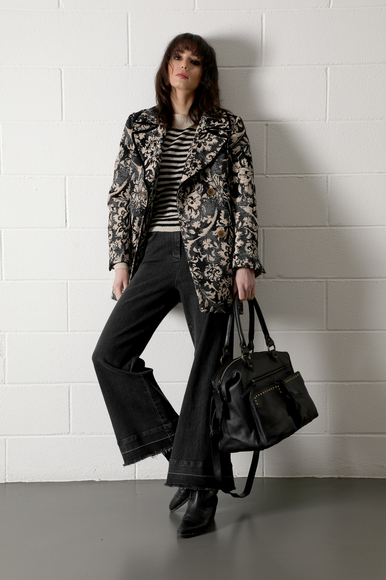 pantalone in denim nero